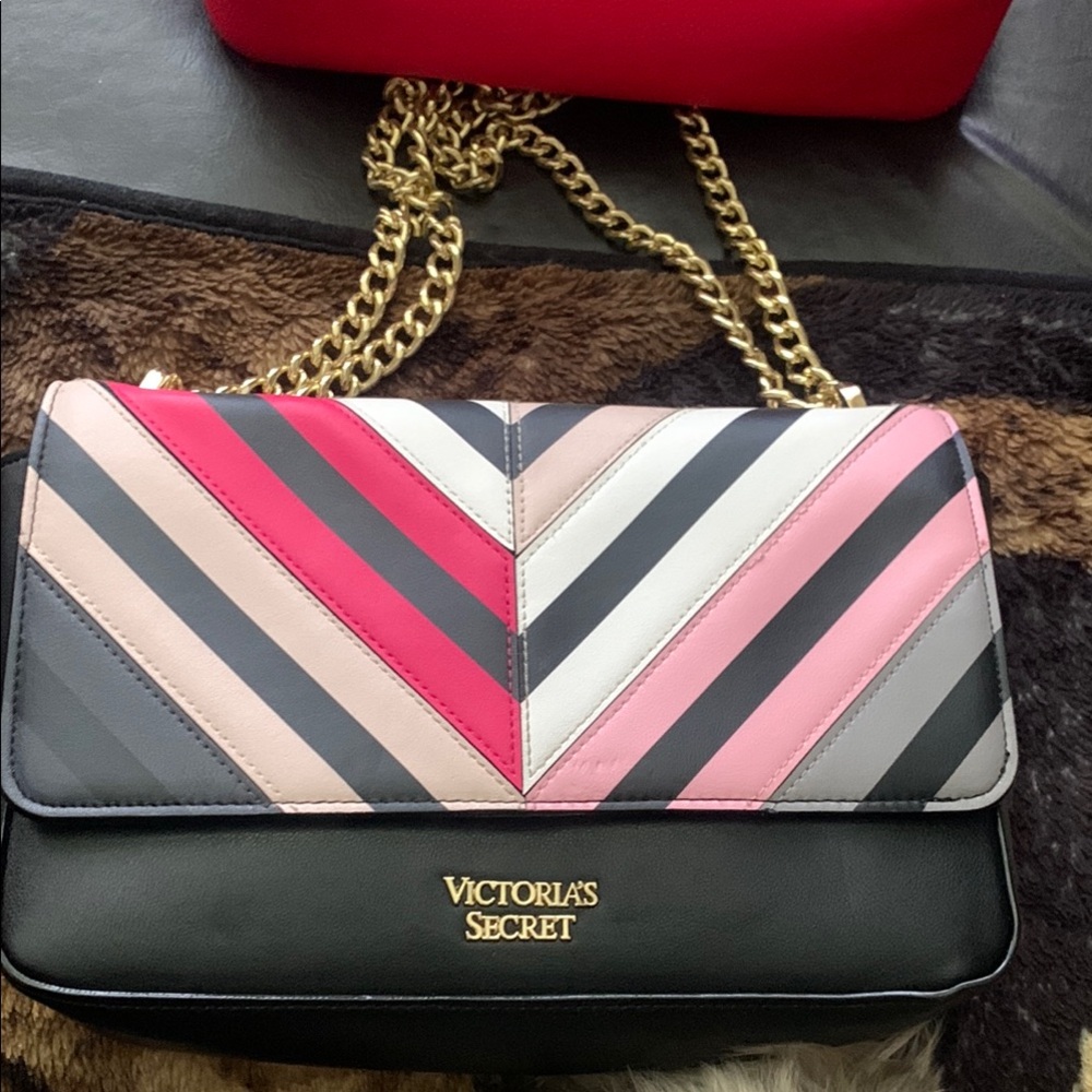 Victoria's Secret Multicolor Chevron Shoulder Bag